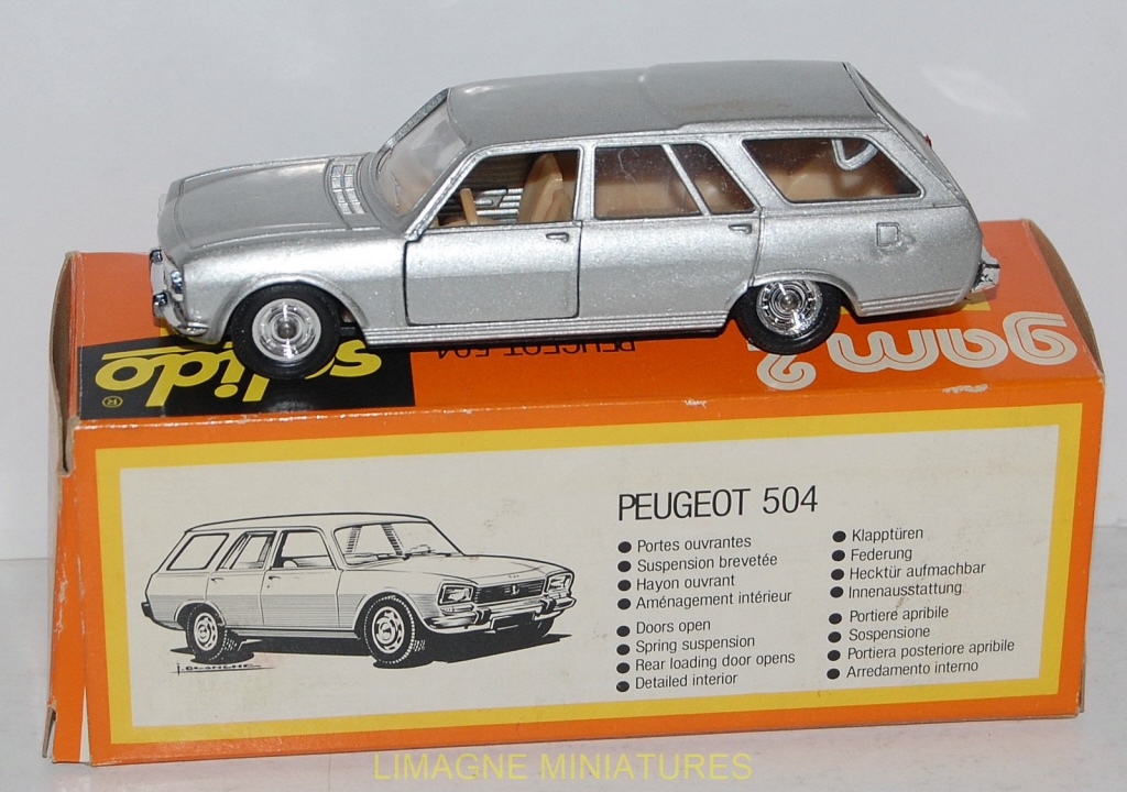 Solido Peugeot 504 Break Verte 1/43 - Miniature Collection Vintage France