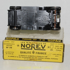 Norev 39 Panhard 1927 in Rot Schwarz Plastique Good Plus in Box