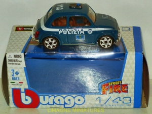 b38 42 burago fiat 500 polizia