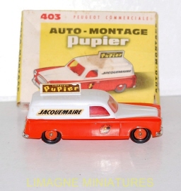 c22 36 autominiature peugeot 403 commerciale chocolat pupier jacquemaire