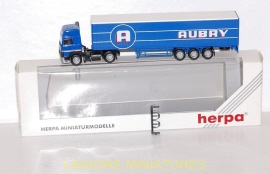 c22 51 herpa renault r 330 maxi cube turbo avec semi tautliner transport aubry 142113