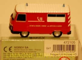 d20 164 norev peugeot j9 ambulance pompiers ref 472105