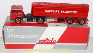 g18 122 solido achette ensemble routier renault saviem h 875 sr avec semi citerne 25 000l pompiers num 82