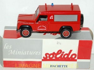 g18 130 solido hachette land rover defender 110pompiers de chamrousse  num 24