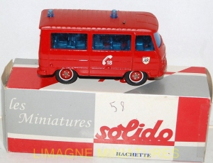 g18 147 solido hachette peugeot j7 minibus pompiers num 58