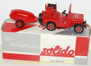 g18 153 solido hachette jeep willys debachee ccf et remorque citerne pompiers num 73