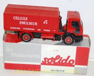 g18 158 solido hachette renault premium cellule emulseur  pompiers num 75