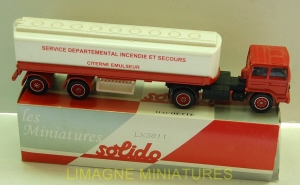 g18 169 solido hachette renault g 260 semi citerne emulseur sdis  pompiers num 127