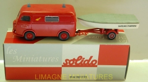 g18 175 solido hachette peugeot d4a avec canot de sauvetage pompiers num 122