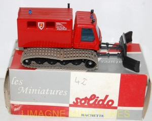 g18 191 solido hachette fourgon a chenilles kasboher pompiers num 42