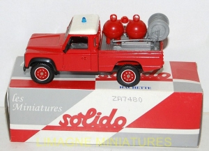 g18 208 solido hachette land rover defender avec spheres    pompiers num 130