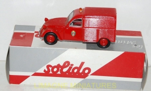 g18 217 solido hachette citroen 2cv fourgonnette  pompiers num 99