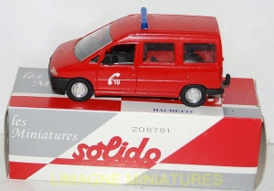 g18 226 solido hachette citroen jumpy minibus    pompiers num 108