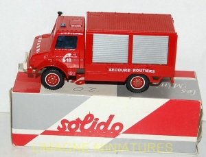 g18 241 solido hachette  mercedes unimog secours routiers pompiers num 20
